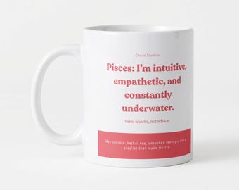Pisces Zodiac Mug – Intuitive Empathetic Gift