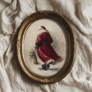 Vintage Santa Claus Art Print | Old World Christmas Decor (Digital Download)