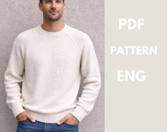Maglione in maglia fantasia con collo rotondo - Beige - Uomo - 8.80