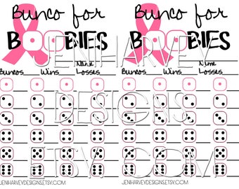 Breast Cancer Bunco Score Card