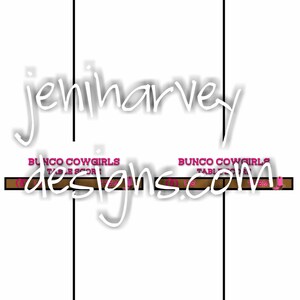 Cowgirl Bunco Table Score Sheets