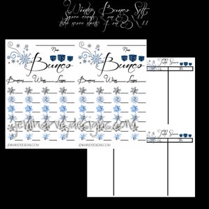 Hoja de puntuación de Winter Bunco