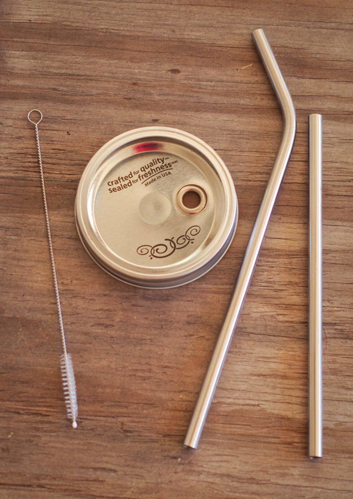 Mason Jar Cup Lid with Stainless Steel Smoothie Straw Etsy