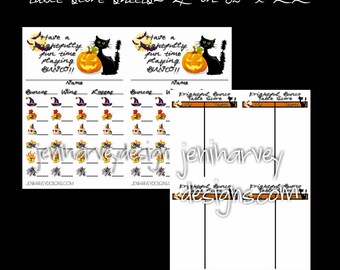 Frightful (Halloween) Bunco Score Sheet