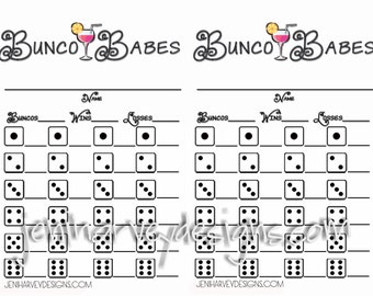 Bunco Babes Bunco Score Sheet