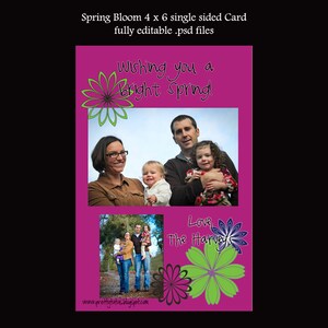 Cartão Spring Bloom 4 x 6 - Você cria usando o Photoshop ou eu crio para você