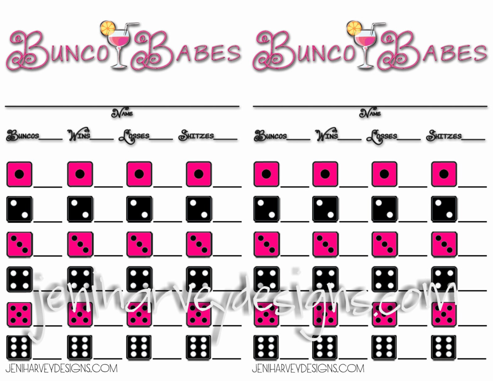 bunco-babes-bunco-score-sheet-etsy-uk