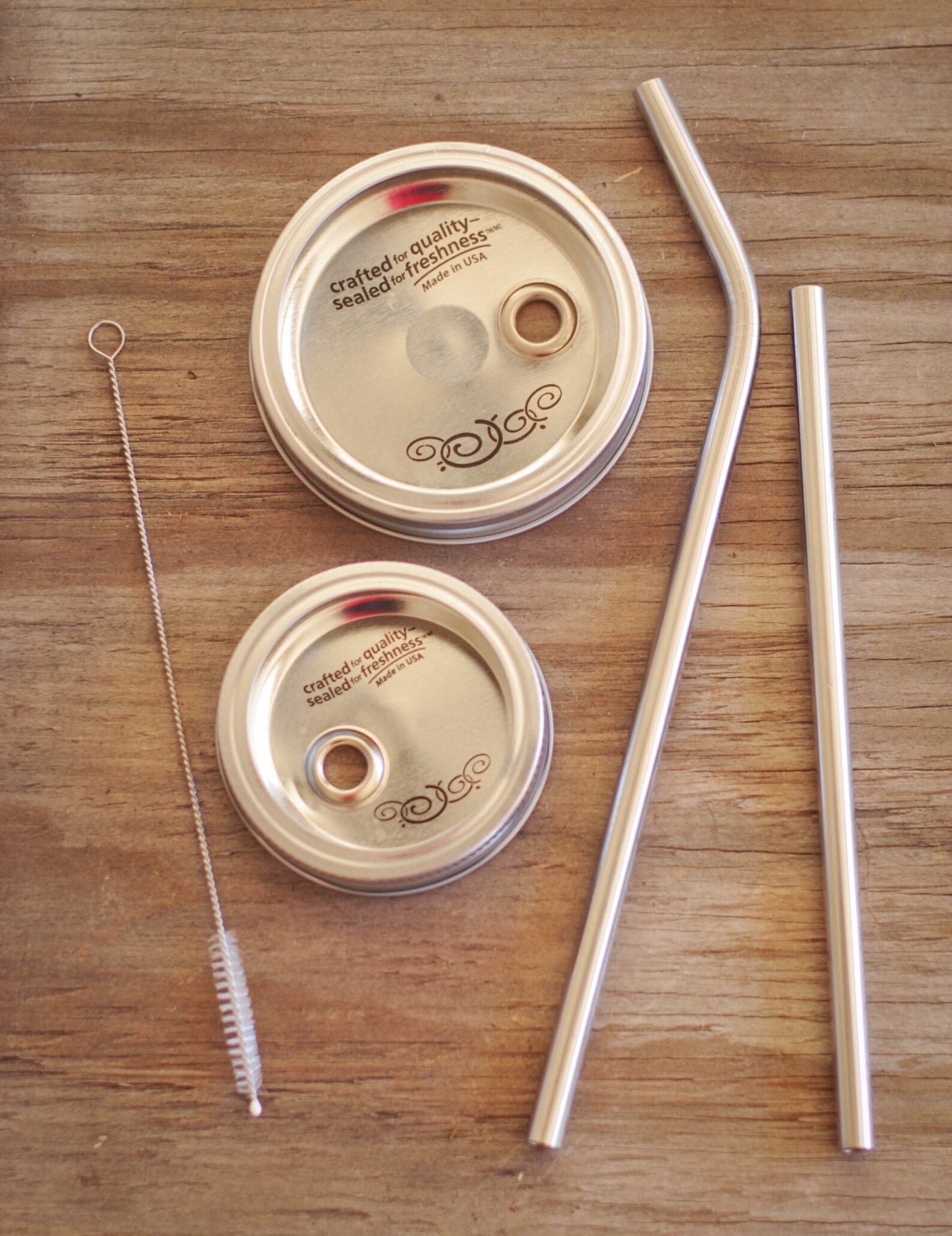 Mason Jar Cup Lid with Stainless Steel Smoothie Straw Etsy