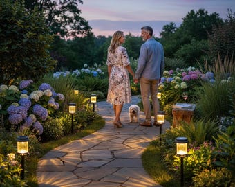 Solar Pathway Lights Outdoor LED Garten Stake Lampen Warm Glow Landschaft Beleuchtung Yard Gehweg Dekor Frühling Sommer Zuhause Akzent