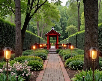 Solar Pathway Lights Outdoor Garden Stake Lighting LED Yard Walkway Landscape Decor Spring Summer Gift Housewarming