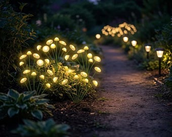 Solar Mushroom Garden Lights Waterproof LED Outdoor Pathway Lights Fairy Garden Decor Yard Lawn Landscape Lighting Gift