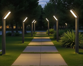 Solar Garten Pathway Lights Outdoor LED Rasenlampe Wasserdicht Yard Landschaft Decor für Haushof Weihnachten Neujahr Geschenk USA UK
