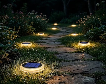 Solar Deck Lights Waterproof LED Outdoor Step Lights Garden Pathway Lights Driveway Stair Lighting Auto On Off