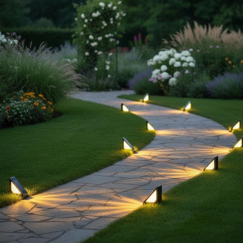 27 Christmas Yard Decorations for a Winter Wonderland Look 22 Solar Outdoor Stair Lights Waterproof LED Step Lights Garden Pathway…
