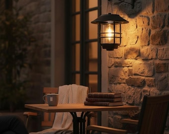 Solar Hängelaterne LeD Garten Licht Vintage Schwarz Metall Lampe Wasserdicht Hof Terrasse Dekor Frühling Sommer Beleuchtung USA UK AU