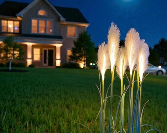 Solar Garten Reed Lichter wasserdicht Outdoor Pathway Beleuchtung Warmweiß Yard Landschaft Decor Muttertagsgeschenk