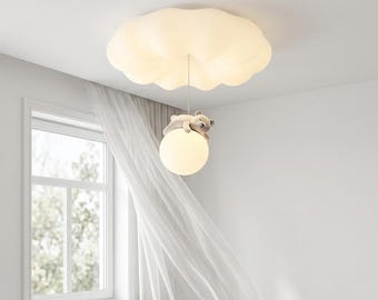 Cloud Ceiling Light Kids Room LED Lamp Bear Pendant Light Nursery Decor Bedroom Lighting Baby Gift Easter Gift Idea