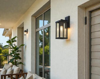 Lámpara de pared retro impermeable para exteriores, para balcón, patio, puerta, pasillo, exterior, villa, paisaje, iluminación, decoración