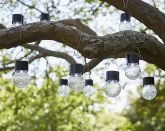 Solar Crackle Hanging Light Outdoor Garden Waterproof Night Light Auto On Decorative Patio Yard Spring Summer Housewarming Gift