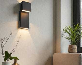 Lámpara de pared moderna para exteriores, impermeable, para balcón, terraza, patio, porche, decoración, regalo de San Valentín, cumpleaños, inauguración de la casa