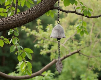 Cast Iron Wind Chime Retro Metal Leaf Bell Hanging Outdoor Garden Decor Balcony Patio Ornament Spring Summer Gift Easter Mothers Day Present