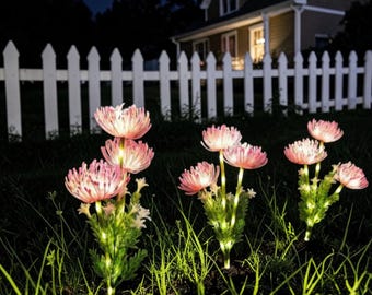 Solar Blume Garten Lichter im Freien wasserdichte Solar Stake Lichter LED Blumen Weg Rasen Yard Dekor Frühling Sommer Ostern Geschenk