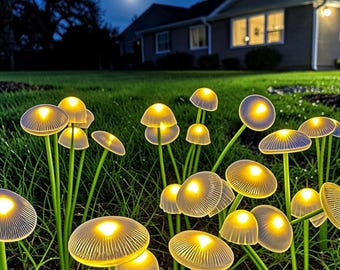 Luces solares LED con forma de hongo para jardín, decoración de caminos de hadas para exteriores, que cambian de color, regalo para el Día de la Madre y Pascua.