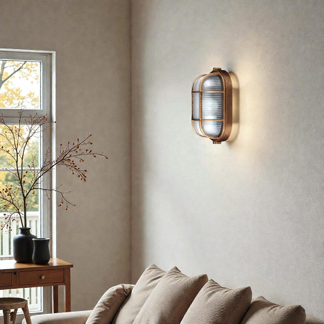 Retro LED Outdoor Wall Lamp Dustproof Moisture Resistant Elliptical ...