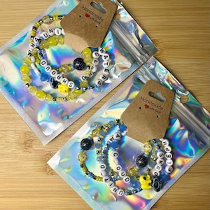 Elephant On A Cloud (United Waters Shroud) Bracelet Set (4 Stack; Metaphor; Blue & Yellow)