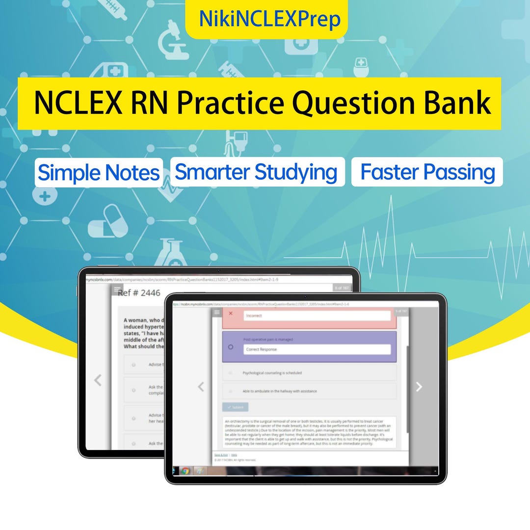 Rn Test Questions NCLEX RN 5000+ Practice Question Bank 2026 With Rationales | Nursing ...