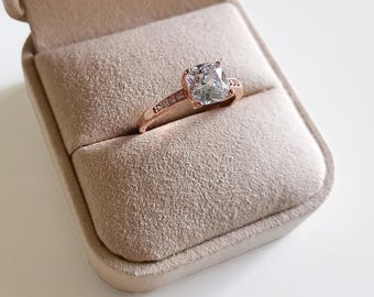 Matte Imitation Leather Finish Ring box | Wedding ring box | Earrings Box | Jewelry gift box | Presentation box