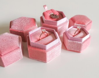 Hexagon Ring box | Necklace Box | Pendant box | Earrings box | Jewelry gift box | Presentation box