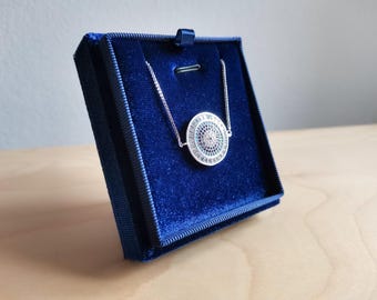 Rectangle Royal Blue velvet Necklace box | Pendant box | Earrings box | Jewelry box | Presentation box