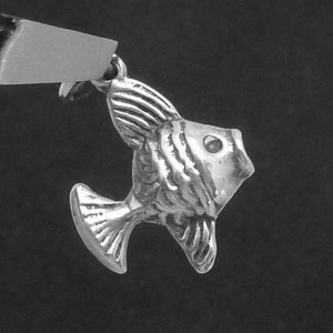 Vintage 835 Silver Angel Fish Charm Pendant 26751