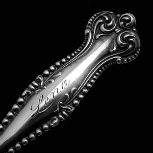 1893 Towle Canterbury Sterling Silver No Manchester Indiana Souvenir Spoon 26589