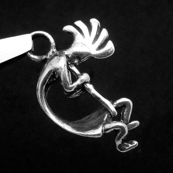 Kokopelli Charm Sterling Silver Pendant Dancing Flute Player Southwest Kokopelli Charm Sterling Silver Pendant Dancing Flute Player Southwest