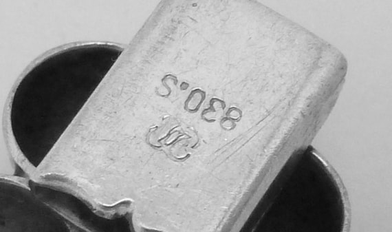 Vintage Scandinavian Norway Denmark 830 Silver Bubble… - Gem