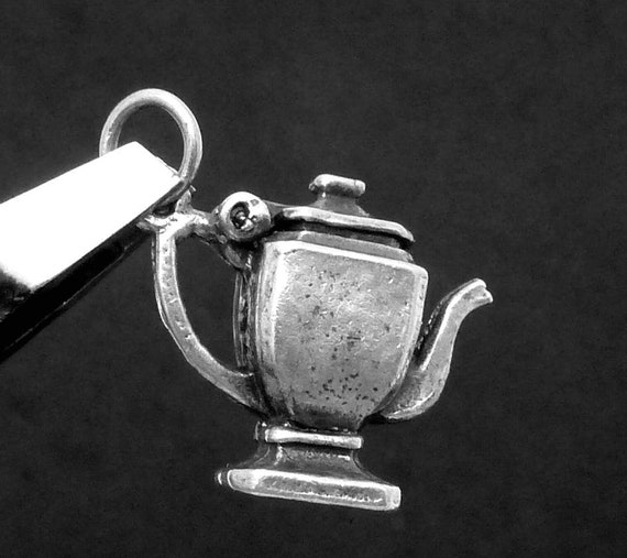 Vintage 800 Silver Moveable Coffee Pot Tea Pot Te… - image 1
