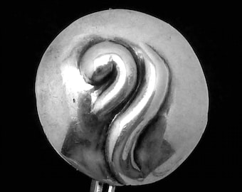 Vintage Lico Taxco Mexican Mexico Sterling Silver Design SINGLE Button 27089