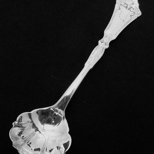 Antique H T Cook Toledo OH 1840 Coin Silver Salt Spoon Plated Maybe 26544