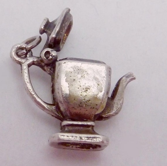 Vintage 800 Silver Moveable Coffee Pot Tea Pot Te… - image 4