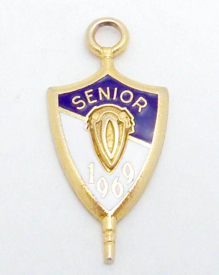 Vintage Jostens GF Enamel Senior Class of '69 1969 Charm