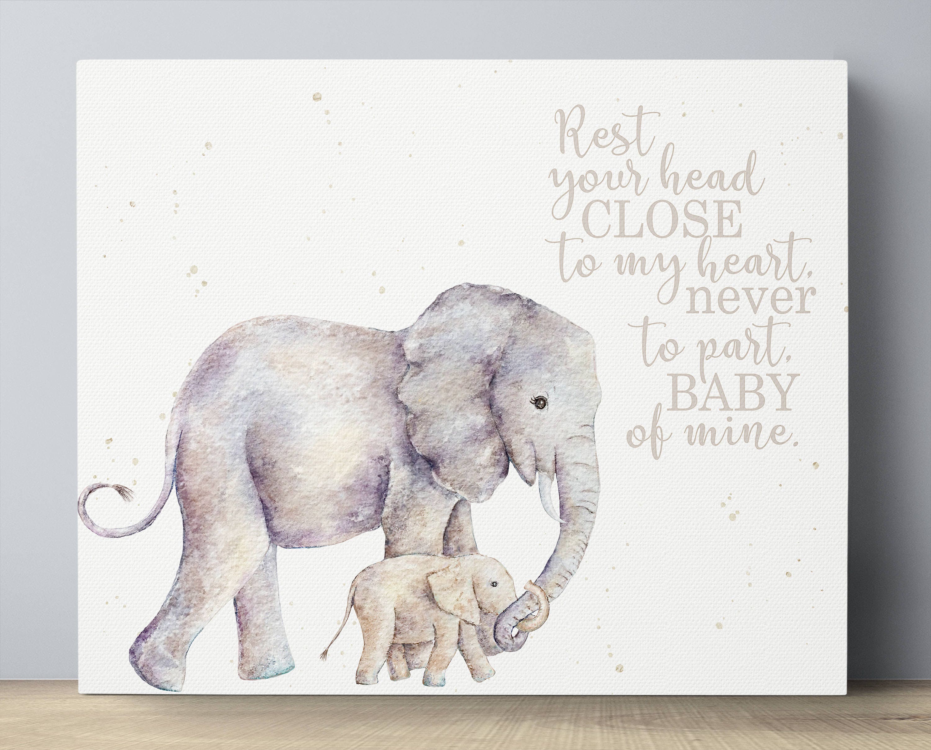 Elephant Baby Wall Decor Nursery Elephant Wall Decor Baby Etsy