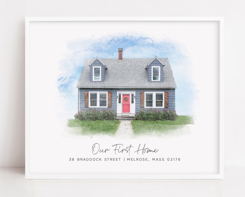 Personalized House Portrait Housewarming Gift image 0