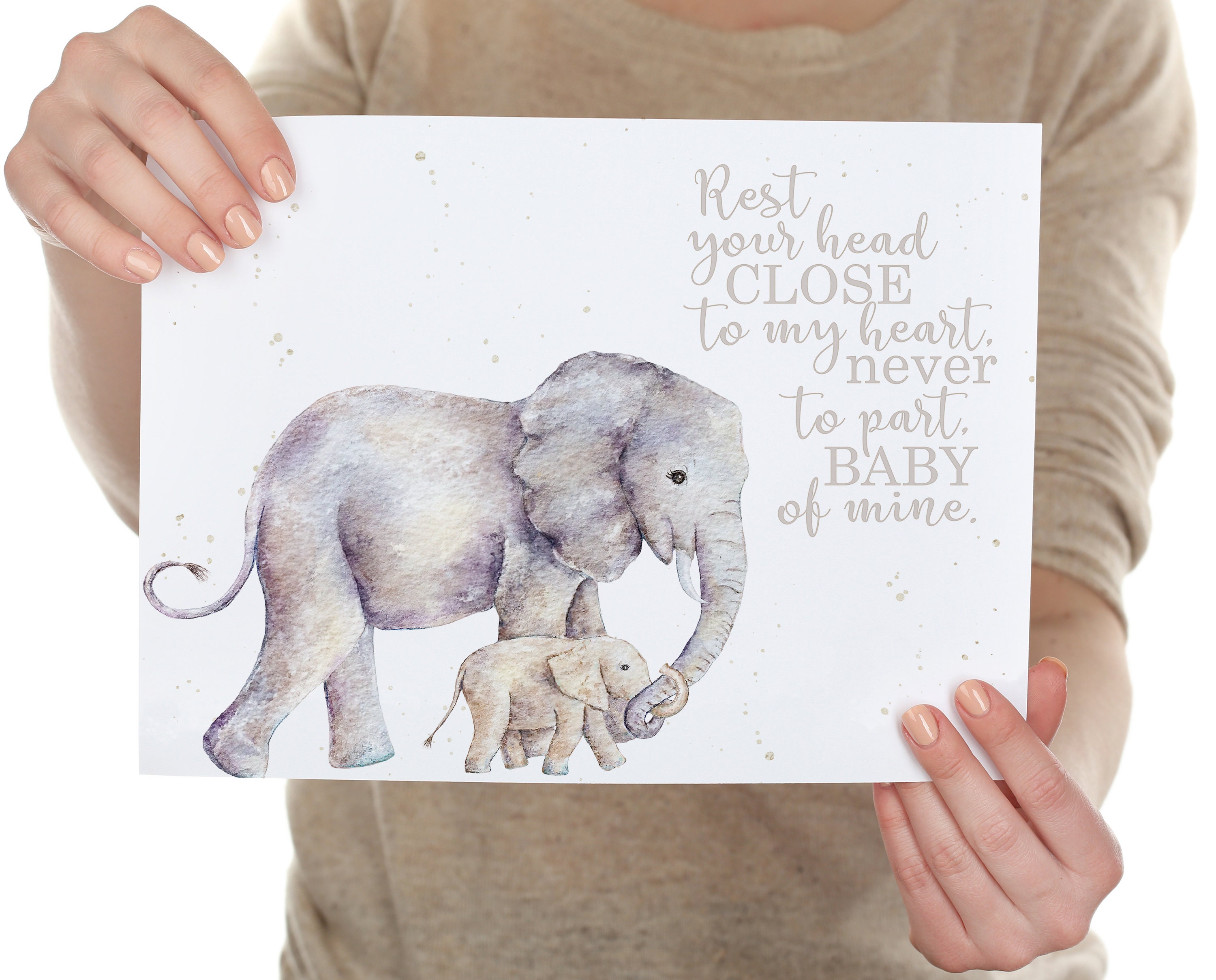 Elephant Baby Wall Decor Elephant Nursery Decor Nursery Etsy