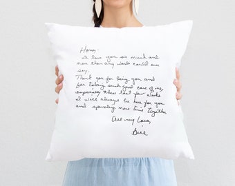 Custom Handwriting Pillow - Personalized Handwriting Gift - Memorial Keepsake