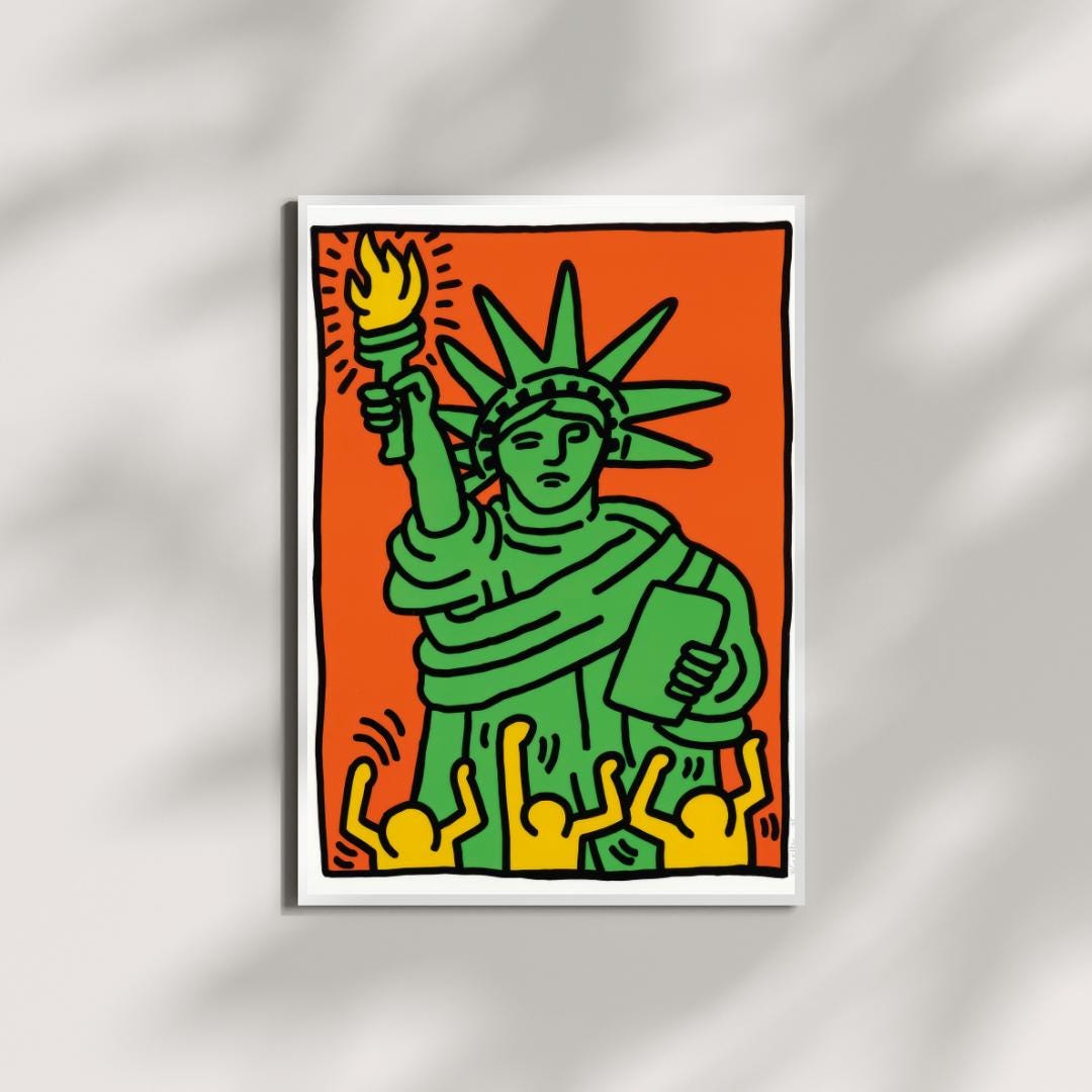 Keith Haring Statue of Liberty - Etsy