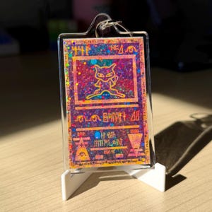 Pocket Monster TCG Card Keychains | Custom Design Requests Available | Holographic Finish | So Many Keychain Designs Possible Ancient Mew