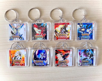 3DS Pocket Monster Game Cover Acrylic Keychain
