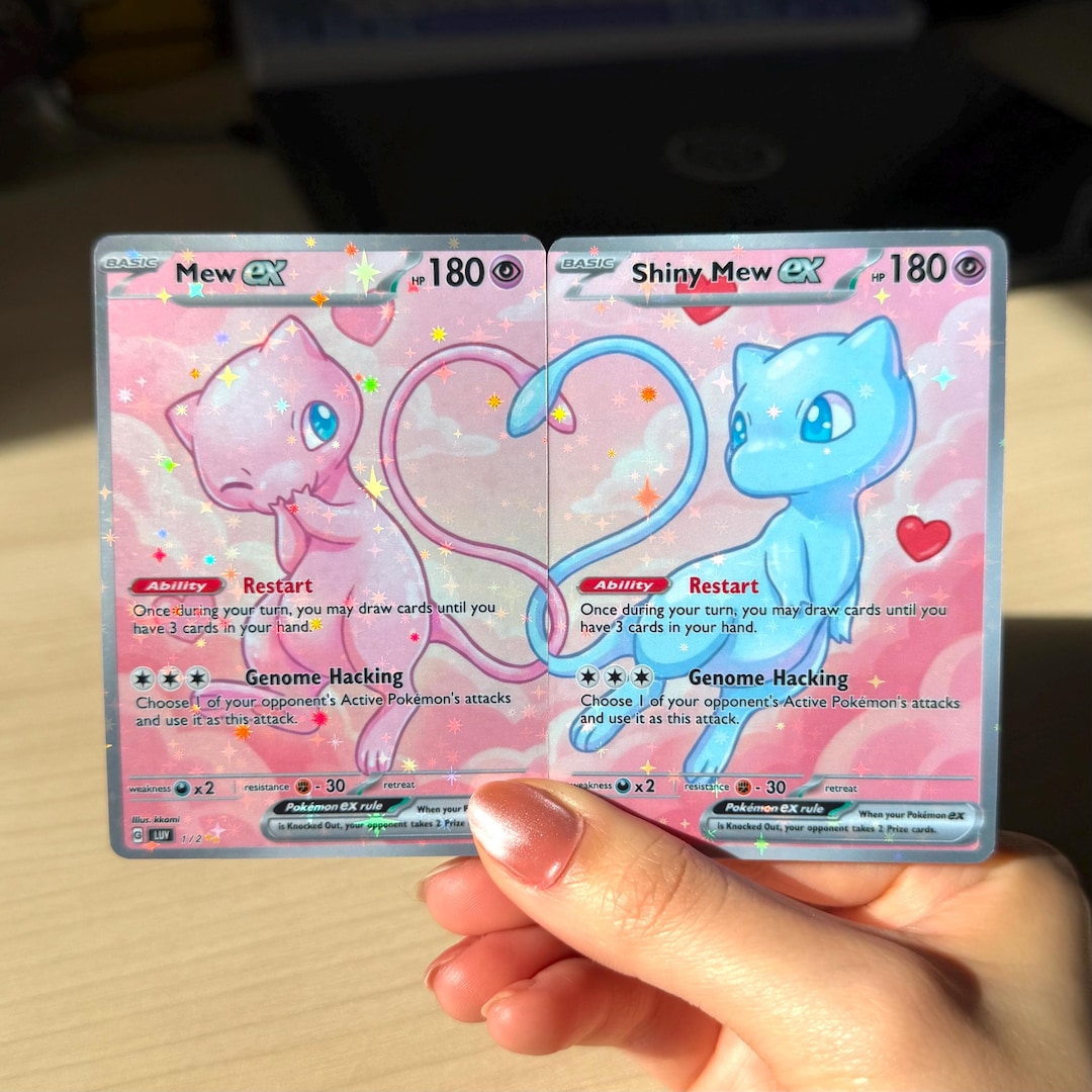 mew-connecting-art-card-duo-holographic-custom-fan-art-2-card-set